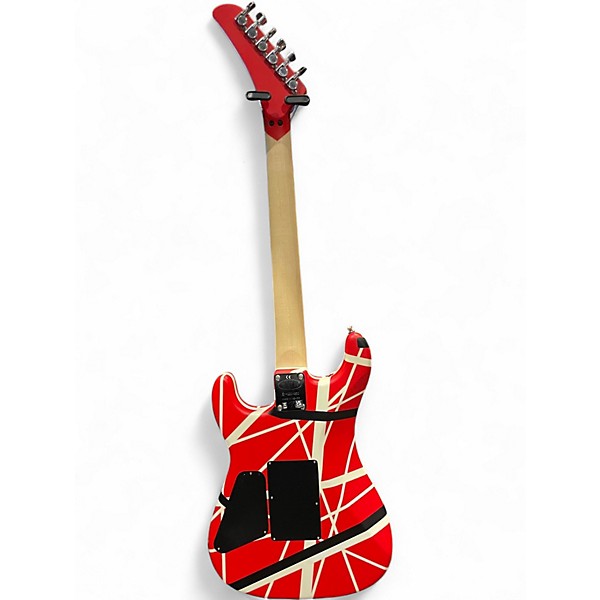 Used EVH STRIPE SERIES 5150 RED AND WHITE Solid Body Electric Guitar