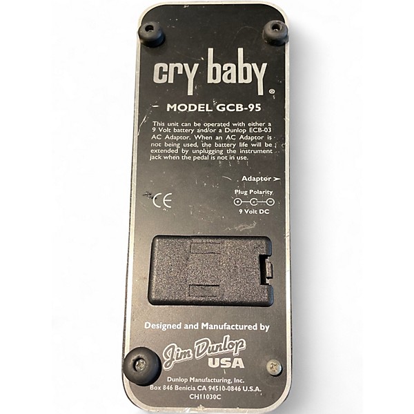 Used Dunlop GCB95 Original Crybaby Wah Effect Pedal