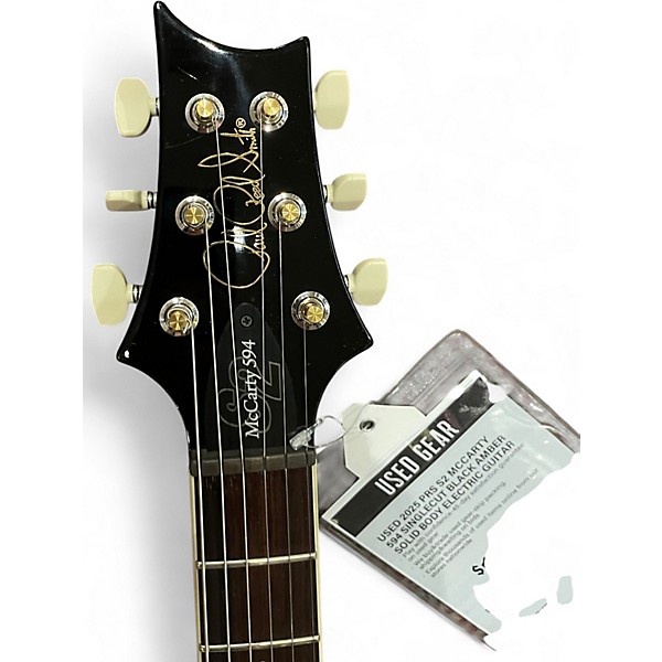 Used 2025 PRS S2 McCarty 594 Singlecut Black Amber Solid Body Electric Guitar