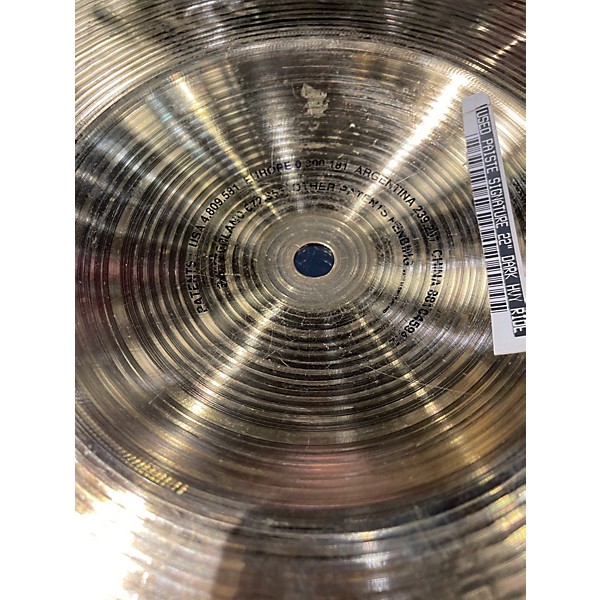 Used Paiste 22in Dark Heavy Ride Cymbal