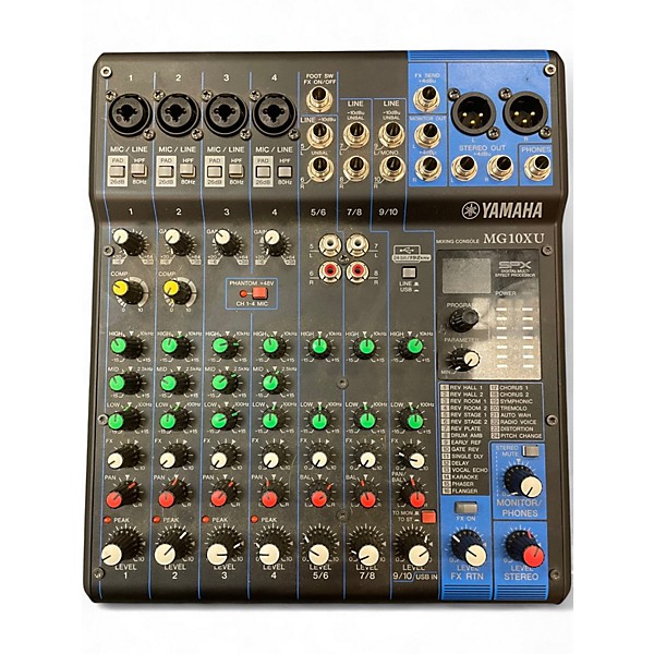 Used Yamaha MG10XU 10 Channel Mixer with Effects Unpowered Mixer