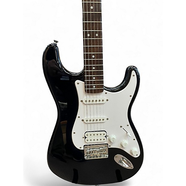 Used Squier Bullet Stratocaster HSS Black Solid Body Electric Guitar