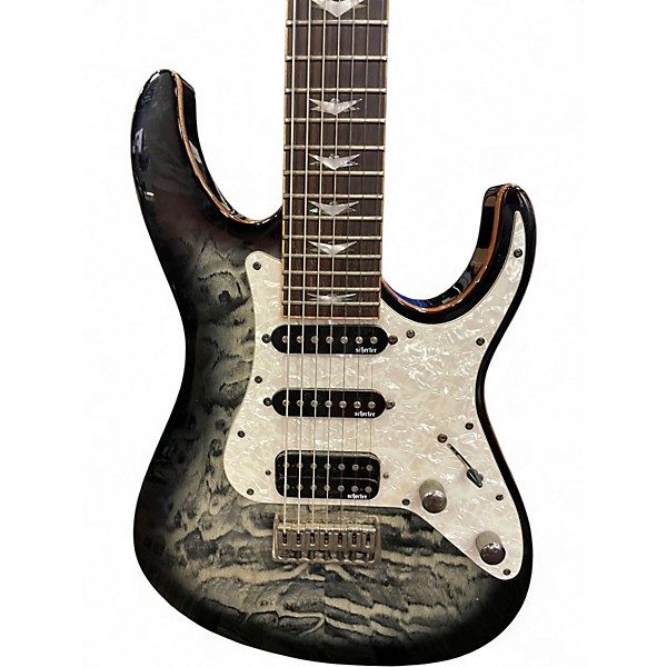 Used Schecter Guitar Research EXTREME BANSHEE 7 CHARCOAL BURST Solid Body Electric Guitar