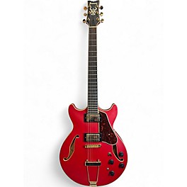 Used Ibanez AMH90-CRF Red Hollow Body Electric Guitar