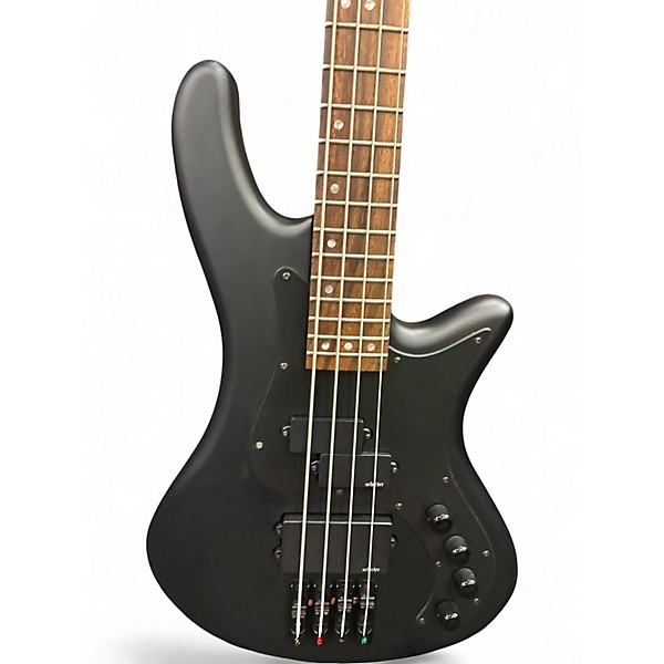 Used Schecter Guitar Research Stealth 4 Flat Black Electric Bass Guitar