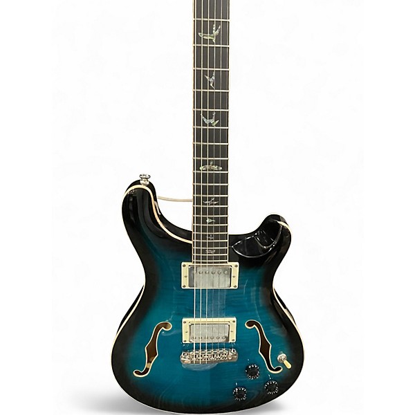 Used PRS SE Hollowbody II Piezo Peacock Blue Hollow Body Electric Guitar