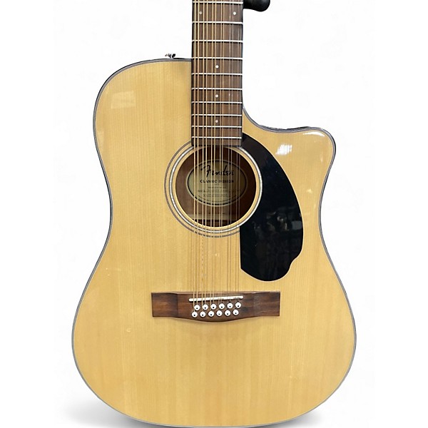 Used Fender CD60sce 12 Natural 12 String Acoustic Electric Guitar