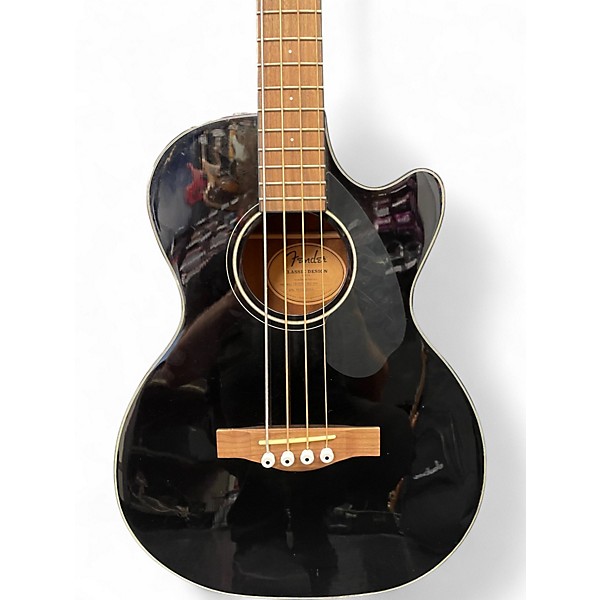 Used Fender CB-60SCE Black Acoustic Bass Guitar
