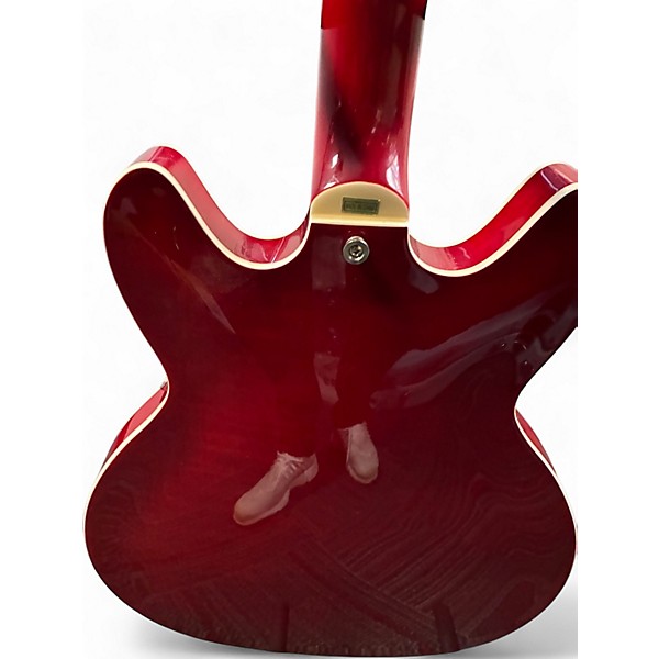 Used Hagstrom SUPER VIKING Red Hollow Body Electric Guitar