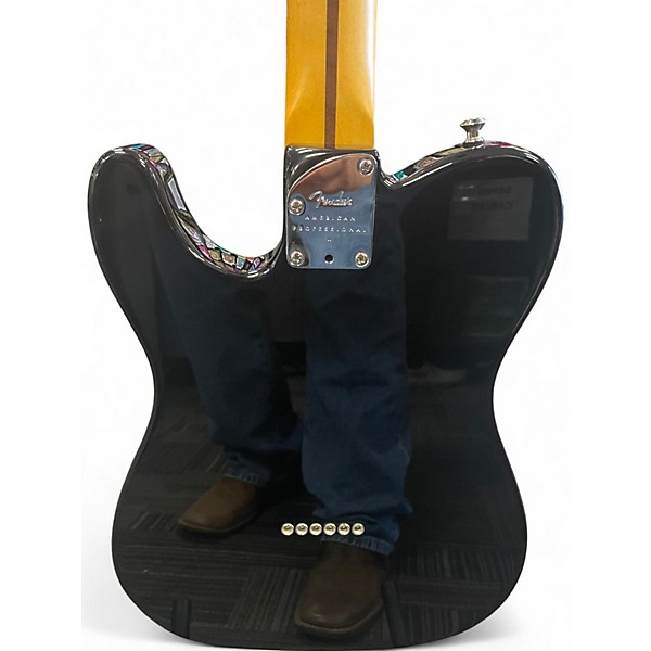 Used Fender American Professional II Telecaster Black Solid Body Electric Guitar