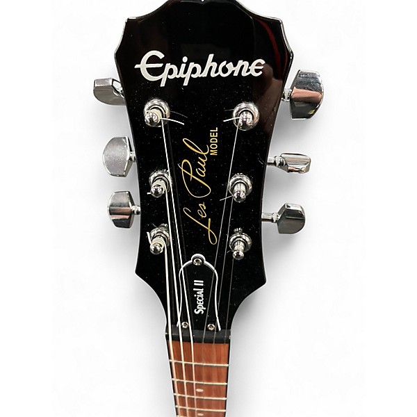 Used Epiphone Les Paul Special II Trans Black Solid Body Electric Guitar