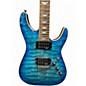 Used Schecter Guitar Research DIAMOND SERIES Trans Blue Solid Body Electric Guitar