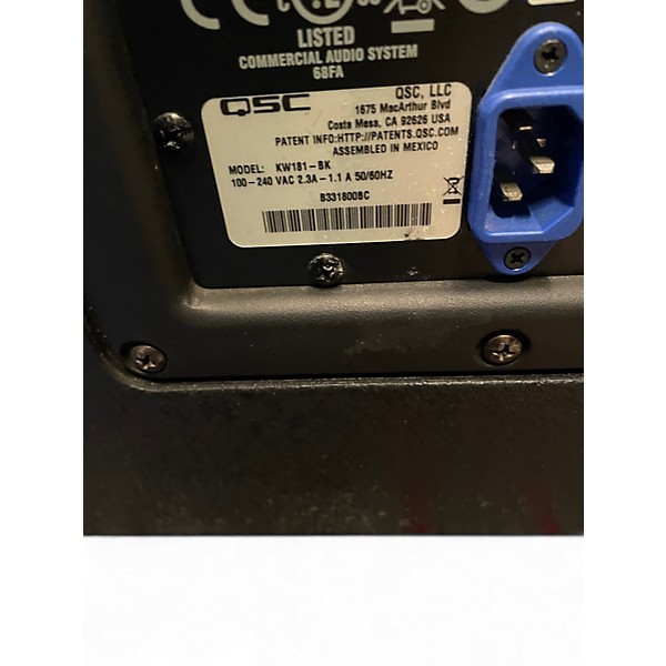 Used QSC KW181 1000W Powered Subwoofer