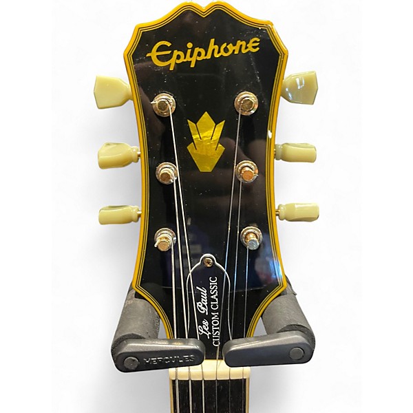 Used Epiphone Les Paul Custom Classic Black Solid Body Electric Guitar