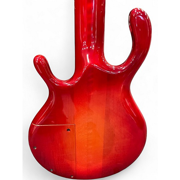 Used Pedulla MVP5 5 String Trans Red Electric Bass Guitar