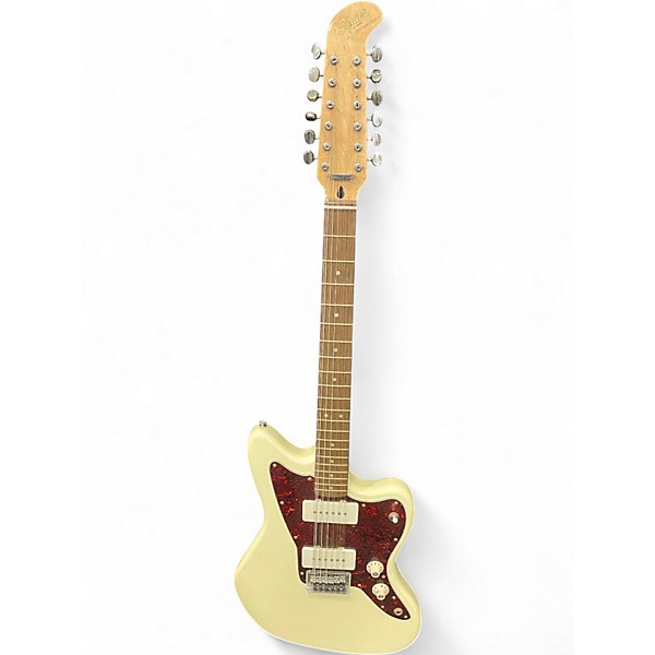 Used Squier Jazzmaster 12 String Antique Ivory Solid Body Electric Guitar