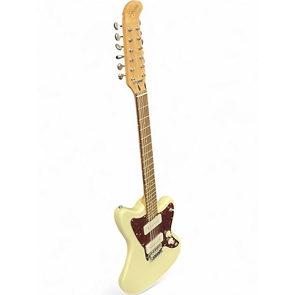 Used Squier Jazzmaster 12 String Antique Ivory Solid Body Electric Guitar