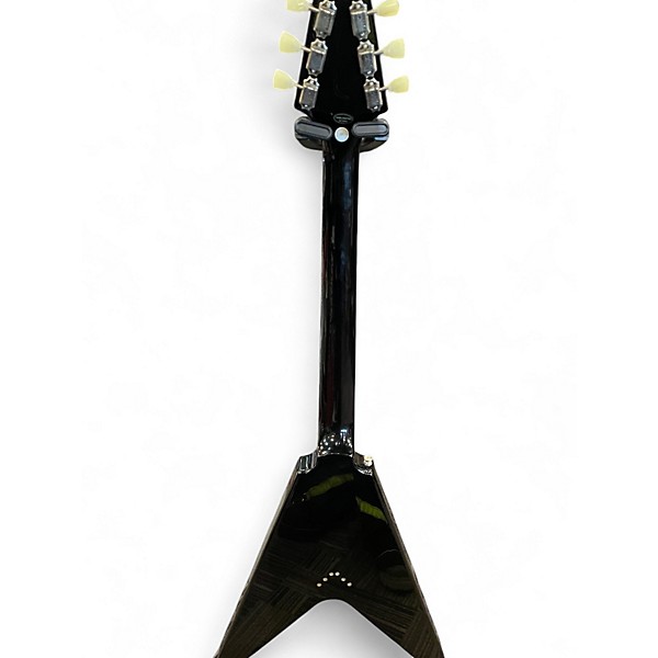 Used 2020 Epiphone Flying V Black Solid Body Electric Guitar