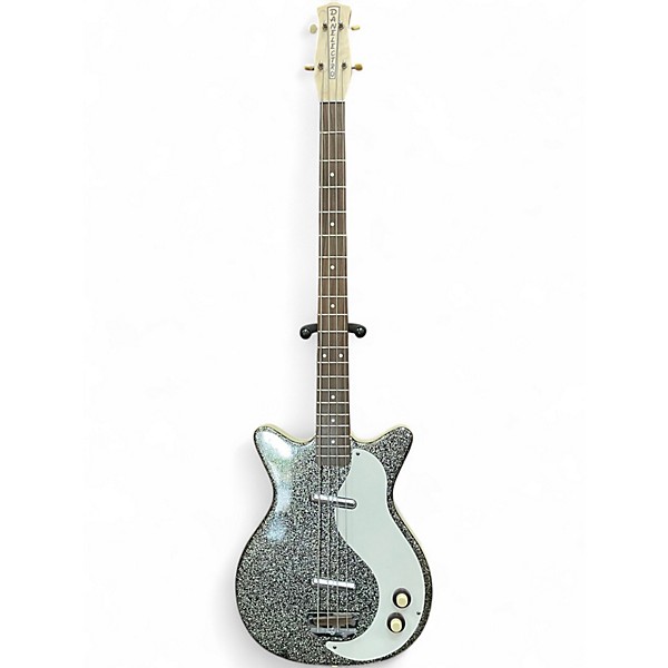 Used Danelectro 59DC Gold Sparkle Electric Bass Guitar