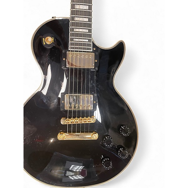 Used Epiphone Les Paul Custom Ebony Solid Body Electric Guitar