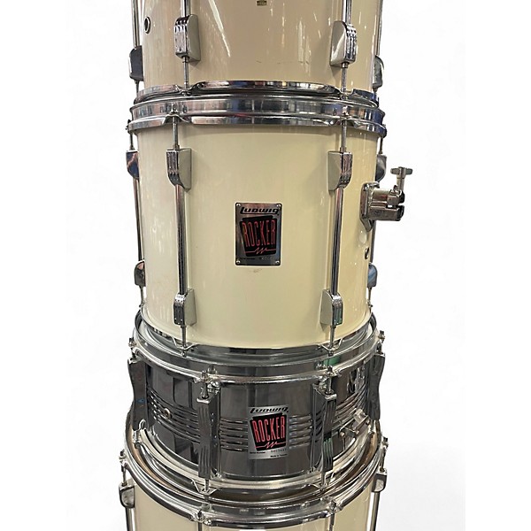 Used Ludwig 5 Piece Rocker White Drum Kit