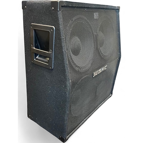 Used Seismic Audio Slant top 412 guitar cab Guitar Cabinet