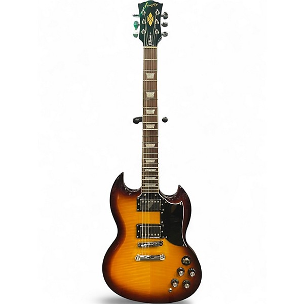 Used Firefly SG Classic 2 Tone Sunburst Solid Body Electric Guitar