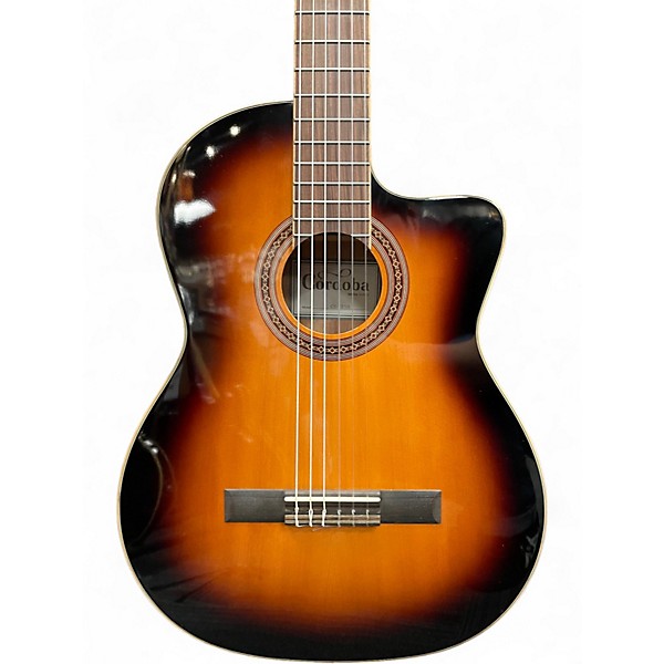 Used Cordoba C5CE 2 Color Sunburst Classical Acoustic Electric Guitar