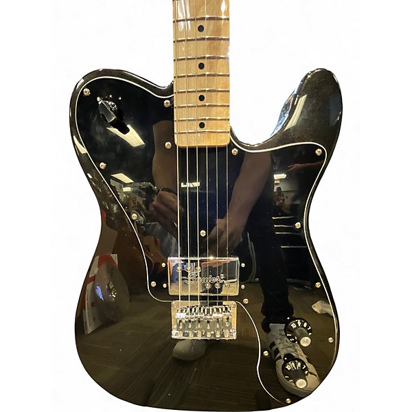 Used Squier ESQUIRE DELUXE Metallic Black Solid Body Electric Guitar