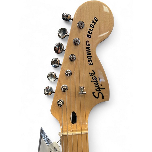 Used Squier ESQUIRE DELUXE Metallic Black Solid Body Electric Guitar