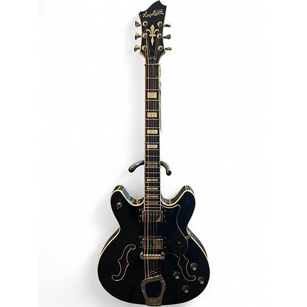 Used 2011 Hagstrom Viking Black Hollow Body Electric Guitar