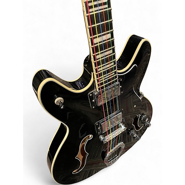Used 2011 Hagstrom Viking Black Hollow Body Electric Guitar