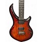 Used Sterling by Music Man MAJ200 SPALTED MAPLE BLOOD ORANGE BURST Solid Body Electric Guitar