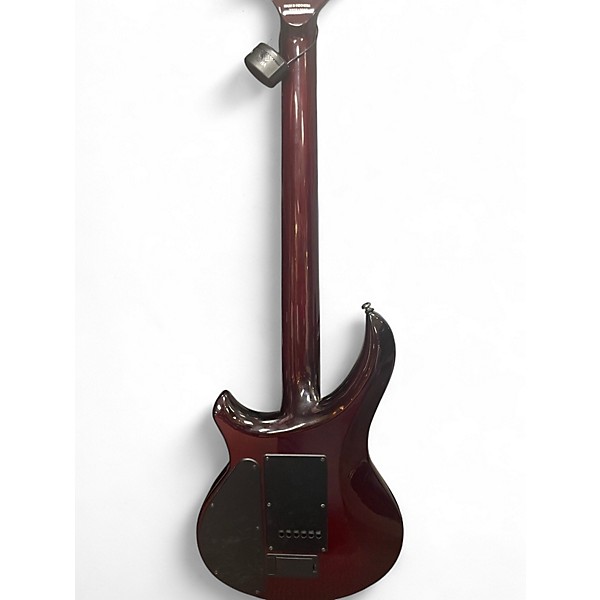 Used Sterling by Music Man MAJ200 SPALTED MAPLE BLOOD ORANGE BURST Solid Body Electric Guitar
