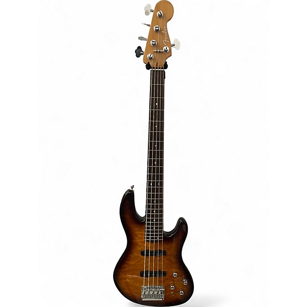Used Fender DELUXE JAZZ BASS 24 V TIGER BURST Electric Bass Guitar