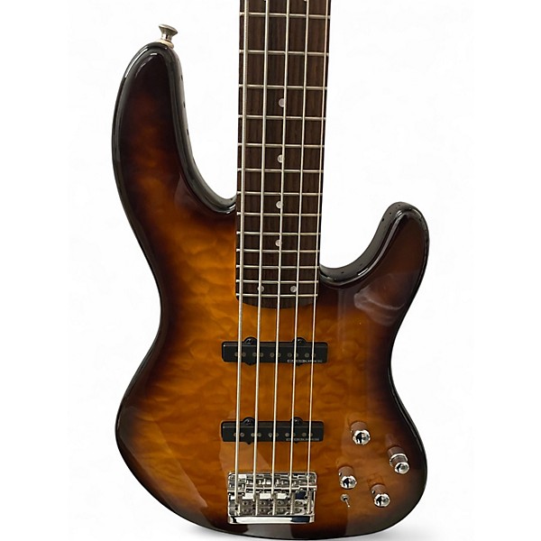 Used Fender DELUXE JAZZ BASS 24 V TIGER BURST Electric Bass Guitar