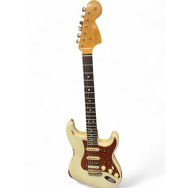 Used 2024 Fender Limited-Edition '67 Stratocaster HSS Journeyman Relic Aged Vintage White Solid Body Electric Guitar