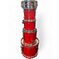 Used Pearl 5 Piece Export RED Drum Kit