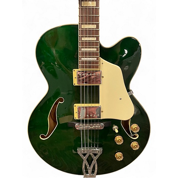 Used Ibanez Artcore AF75D Green Hollow Body Electric Guitar