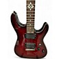 Used Schecter Guitar Research Hellraiser Deluxe Crimson Red Burst Solid Body Electric Guitar