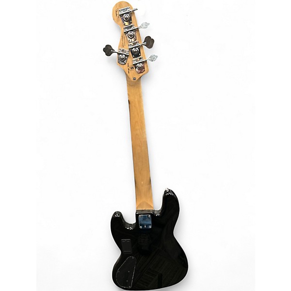 Used Squier Deluxe Jazz Bass Active V 5 String Black Electric Bass Guitar