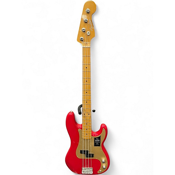 Used Fender Vintera 50s Precision Bass Red Electric Bass Guitar