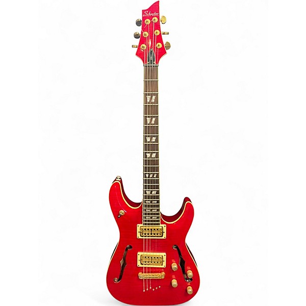 Used Schecter Guitar Research C/SH1 RED Hollow Body Electric Guitar