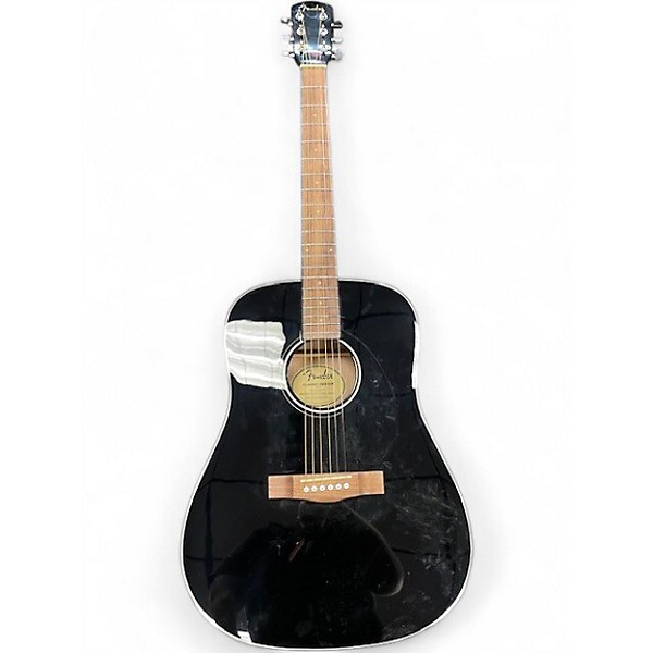 Used Fender CD60 Dreadnought Black Acoustic Guitar