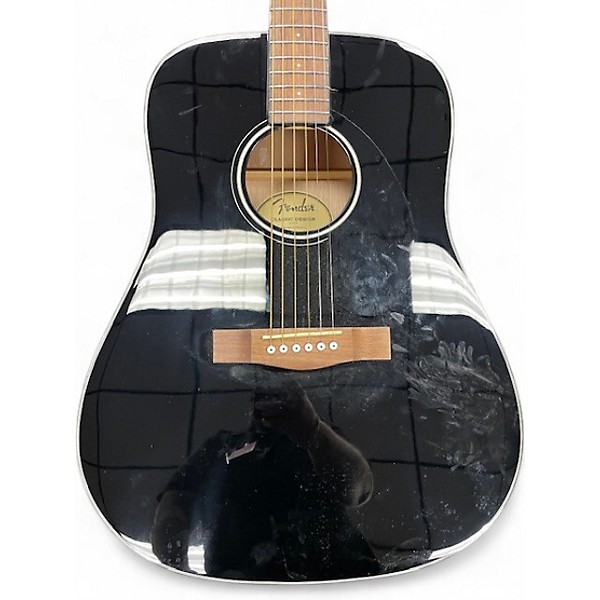 Used Fender CD60 Dreadnought Black Acoustic Guitar