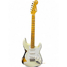 Used Fender Custom Shop 1956 Stratocaster Redil White over Sunburst Solid Body Electric Guitar