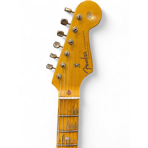 Used Fender Custom Shop 1956 Stratocaster Redil White over Sunburst Solid Body Electric Guitar