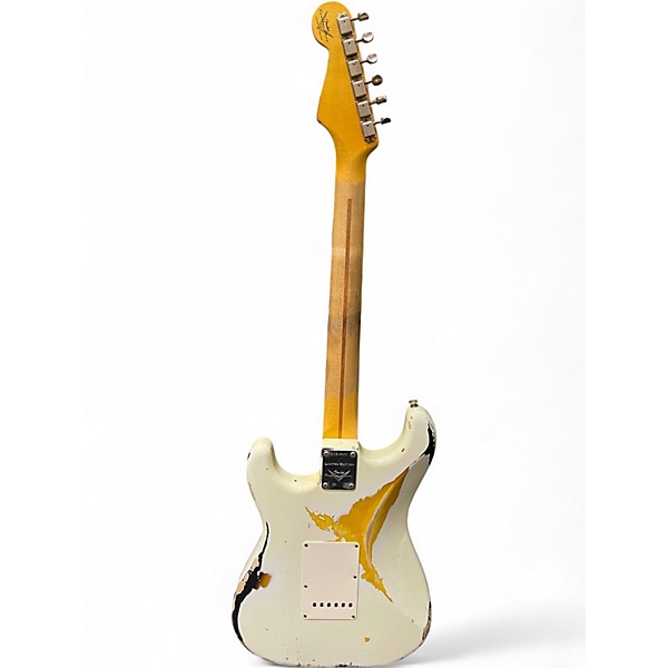Used Fender Custom Shop 1956 Stratocaster Redil White over Sunburst Solid Body Electric Guitar