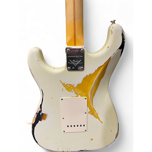 Used Fender Custom Shop 1956 Stratocaster Redil White over Sunburst Solid Body Electric Guitar