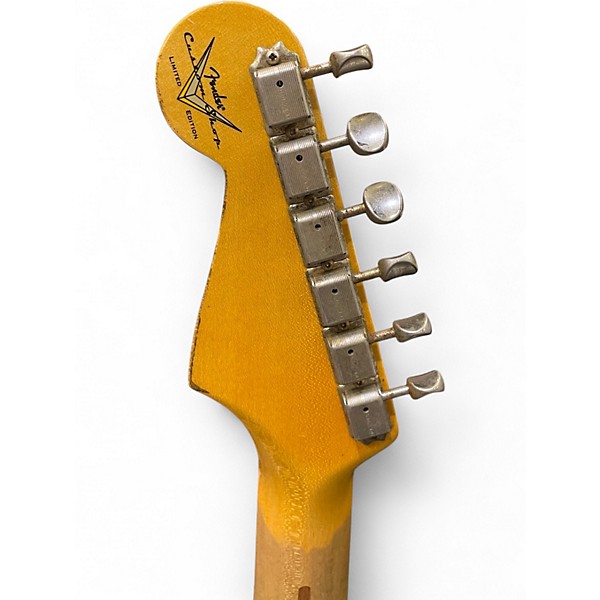 Used Fender Custom Shop 1956 Stratocaster Redil White over Sunburst Solid Body Electric Guitar